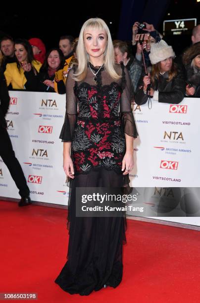 Helen George attends the National Television Awards held at The O2 Arena on January 22, 2019 in London, England.