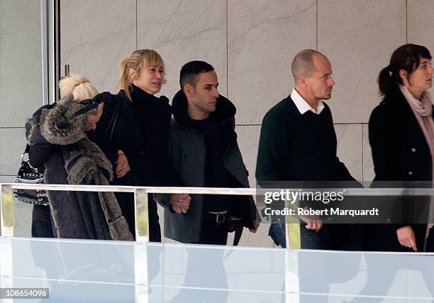 Carla Hidalgo attends the funeral of Carlota Canto Cobo on January 31, 2011 in Barcelona, Spain.