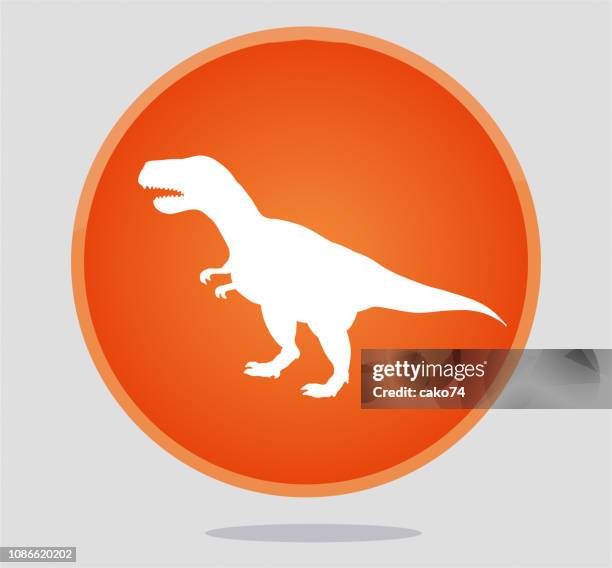 stockillustraties, clipart, cartoons en iconen met dinosaur pictogram - velociraptor