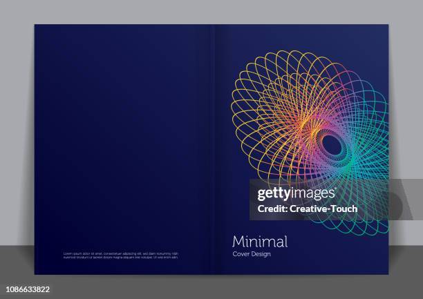 minimalist cover design - spirograph stock illustrations