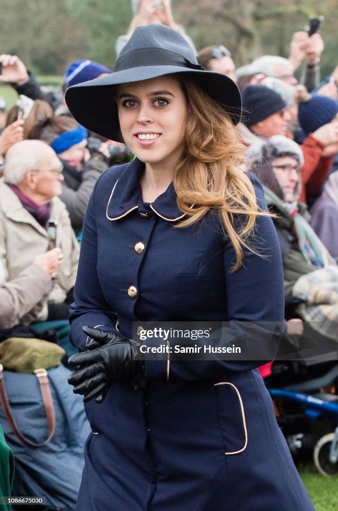 The Royal Family Attend Church On Christmas Day