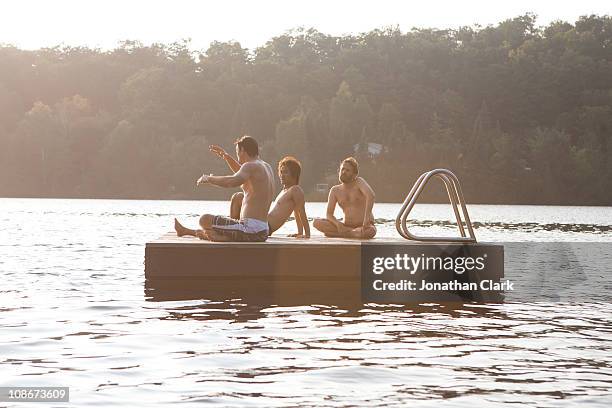 pontoon - floating moored platform stock pictures, royalty-free photos & images