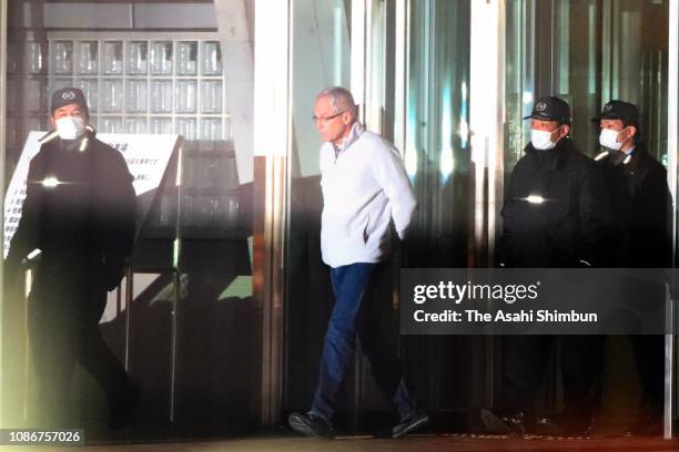 Nissan Motor Co executive Greg Kelly is seen as he is released on bail at the Tokyo Detention House on December 25, 2018 in Tokyo, Japan.