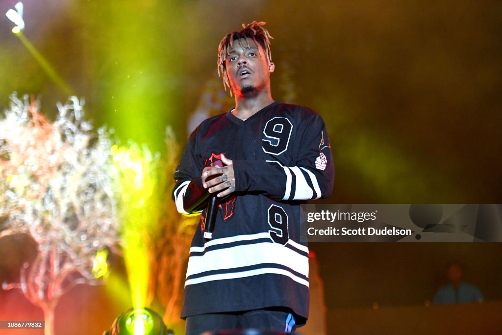 Singer JUICE WRLD performs onstage during day one of the Rolling Loud