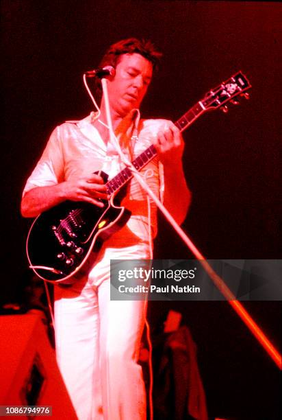 American musician Boz Scaggs performs at the Auditorium Theater in Chicago, Illinois, June 24, 1977.
