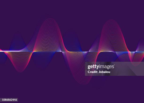 harmonic spectrum sound waves - 2018 music stock illustrations