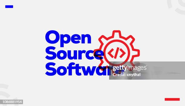 stockillustraties, clipart, cartoons en iconen met open source software conceptontwerp - ontvangen