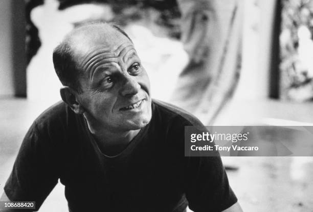 American artist Jackson Pollock at his Springs studio in East Hampton, New York State, 23rd August 1953.