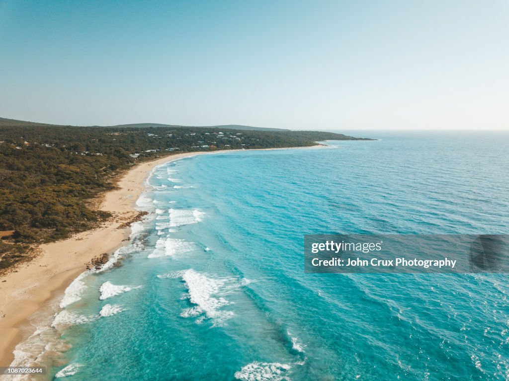 Margaret river beach drone