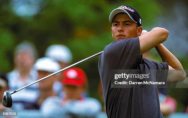 Adam Scott, from Australia, hits a tee shot during the second round of the Holden Australian Open, played at Kingston Heath Golf Club, Melbourne,...