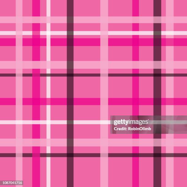 pink plaid seamless pattern - argyle background stock illustrations