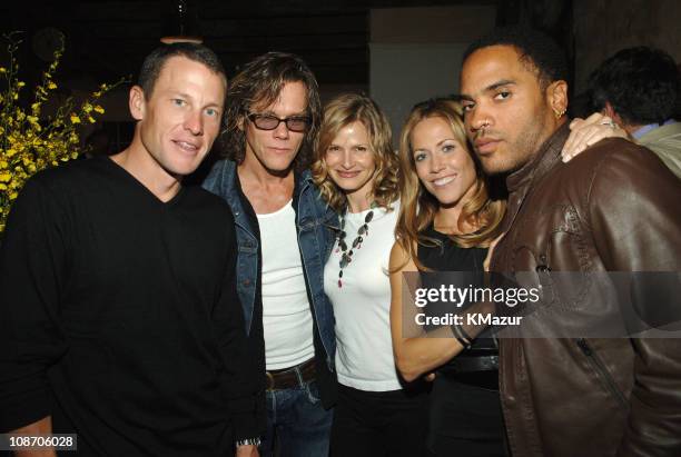 Lance Armstrong, Kevin Bacon, Kyra Sedgwick, Sheryl Crow and Lenny Kravitz