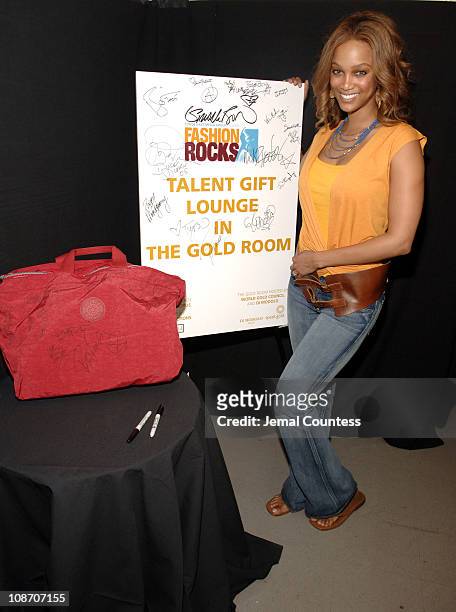 Tyra Banks during 2005 Fashion Rocks - Talent Gift Lounge Produced by On 3 Productions - Day 2 at Radio City Music Hall in New York City, New York,...