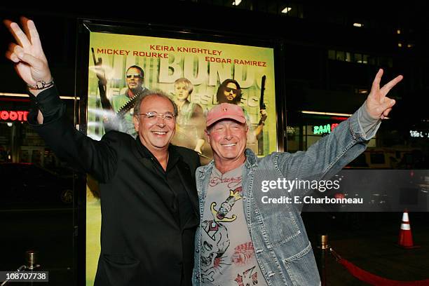 Samuel Hadida, producer, and Tony Scott, director during New Line Cinema's "Domino" Los Angeles Premiere at Grauman's Chinese Theatre in Los Angeles,...