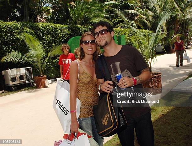 Missy Rothstein and Bam Margera during 2005 MTV VMA - Victoria's Secret and EXPRESS Suites - Day 3 at Sagamore Hotel in Miami Beach, Florida, United...