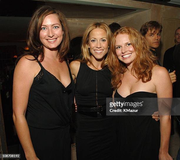 Rhonda Spies, Sheryl Crow and Nicole Ferreira during Sheryl Crow "Wildflower" Release Party Co-Hosted by AOL at Private Residence in New York City,...