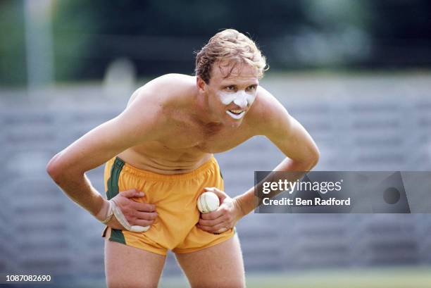 Allan Donald of South Africa during a net session ahead of the semi final between South Africa and England during the Cricket World Cup at the Sydney...