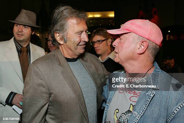 Bob Shaye of New Line and Tony Scott, director during New Line Cinema's "Domino" Los Angeles Premiere at Grauman's Chinese Theatre in Los Angeles,...