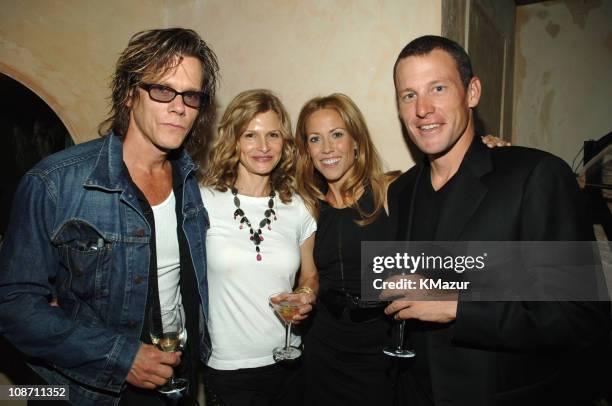 Kevin Bacon, Kyra Sedgwick, Sheryl Crow and Lance Armstrong