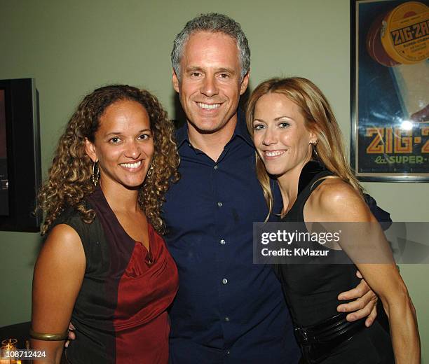 Wayne Isaak , Sheryl Crow and guest during Sheryl Crow "Wildflower" Release Party Co-Hosted by AOL at Private Residence in New York City, New York,...