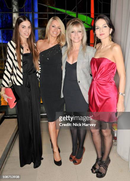 Amber le Bon, Tess Daly, Jo Wood and Yasmin Mills attend the Rodial BEAUTIFUL Awards at Sanderson Hotel on February 1, 2011 in London, England.