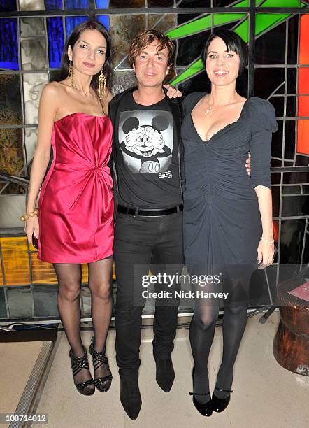 Yasmin Mills, Julien MacDonald and Sadie Frost attend the Rodial BEAUTIFUL Awards at Sanderson Hotel on February 1, 2011 in London, England.