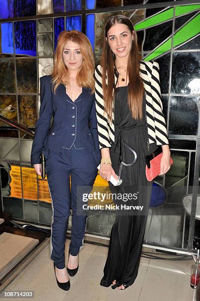 Nicola Roberts and Amber le Bon attend the Rodial BEAUTIFUL Awards at Sanderson Hotel on February 1, 2011 in London, England.