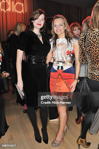 Jasmine Guinness and Maria Hatzistefanis attend the Rodial BEAUTIFUL Awards at Sanderson Hotel on February 1, 2011 in London, England.