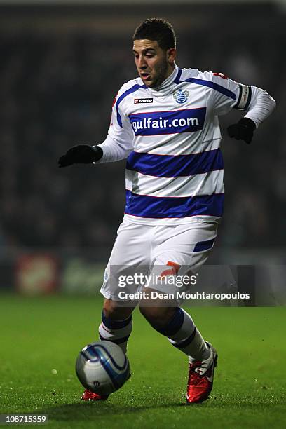 Adel Taarabt of QPR in action during the npower Championship match between Queens Park Rangers and Portsmouth at Loftus Road on February 1, 2011 in...