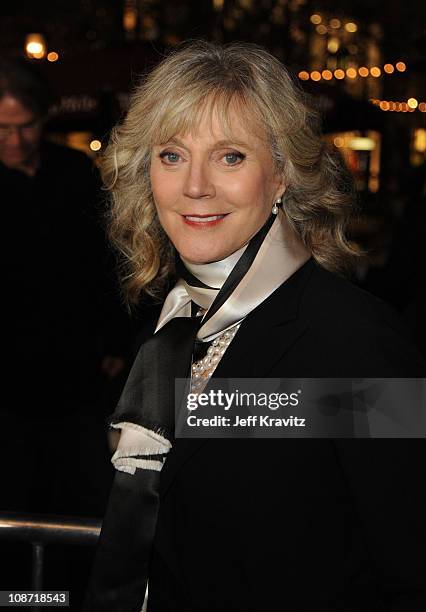 Actress Blythe Danner arrives at the Los Angeles premiere of "Waiting for Forever" held at Pacific Theaters at the Grove on February 1, 2011 in Los...