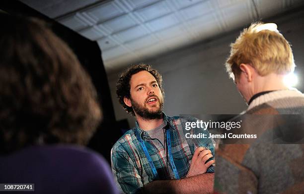 Director Drake Doremus speaks at the Film Church Panel during the 2011 Sundance Film Festival at the Filmmaker Lodge on January 30, 2011 in Park...