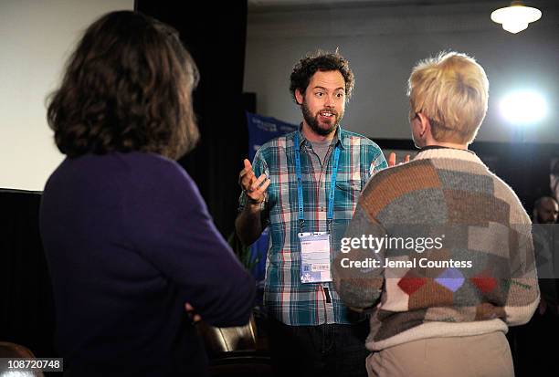 Director Drake Doremus speaks at the Film Church Panel during the 2011 Sundance Film Festival at the Filmmaker Lodge on January 30, 2011 in Park...