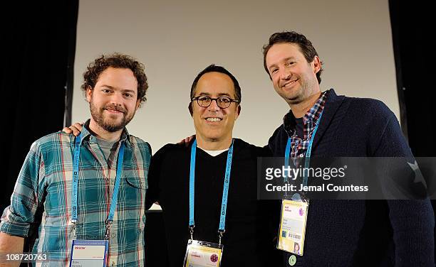 Director Drake Doremus, Sundance Film Festival Director John Cooper and programmer Trevor Groth attend the Film Church Panel during the 2011 Sundance...