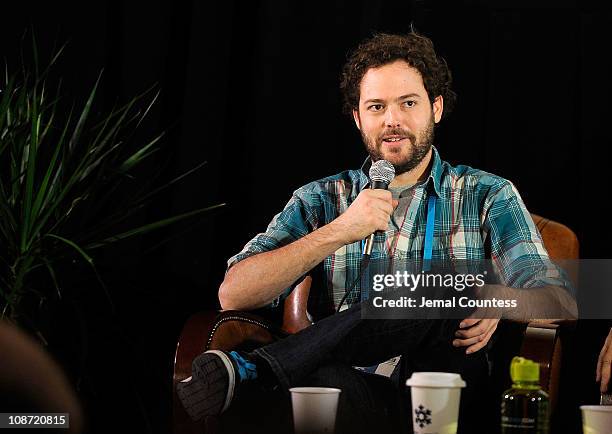 Director Drake Doremus speaks at the Film Church Panel during the 2011 Sundance Film Festival at the Filmmaker Lodge on January 30, 2011 in Park...