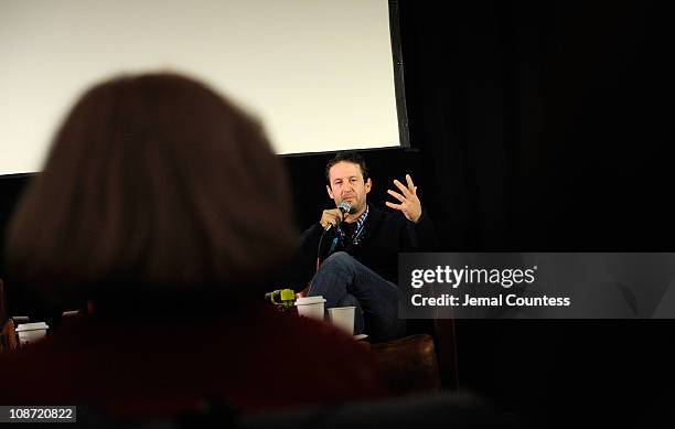 Programmer Trevor Groth speaks at the Film Church Panel during the 2011 Sundance Film Festival at the Filmmaker Lodge on January 30, 2011 in Park...