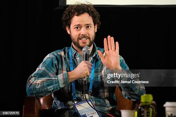 Director Drake Doremus speaks at the Film Church Panel during the 2011 Sundance Film Festival at the Filmmaker Lodge on January 30, 2011 in Park...