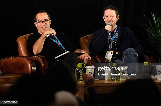 Sundance Film Festival Director John Cooper and programmer Trevor Groth speak at the Film Church Panel during the 2011 Sundance Film Festival at the...