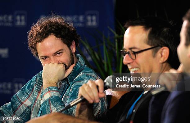 Director Drake Doremus, Sundance Film Festival Director John Cooper and programmer Trevor Groth speak at the Film Church Panel during the 2011...