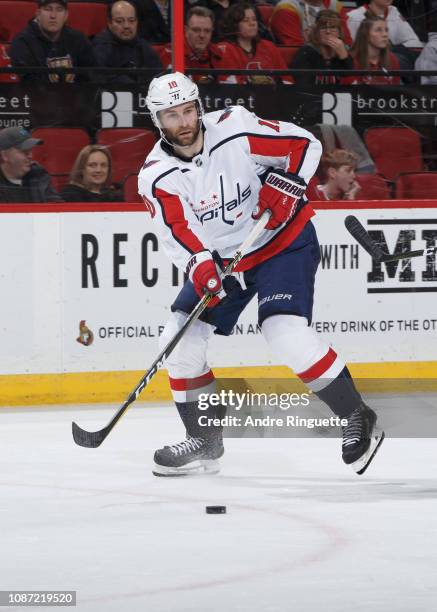 Brett Connolly of the Washington Capitals skates against the Ottawa Senators at Canadian Tire Centre on December 22, 2018 in Ottawa, Ontario, Canada.