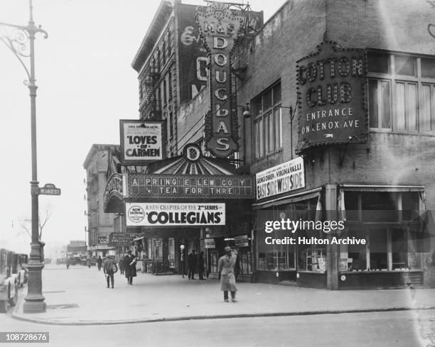 The Cotton Club, at 142nd Street and Lenox Avenue in Harlem, New York City, circa 1927.