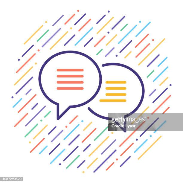 chatbot software vector line icon illustration - fake email stock illustrations