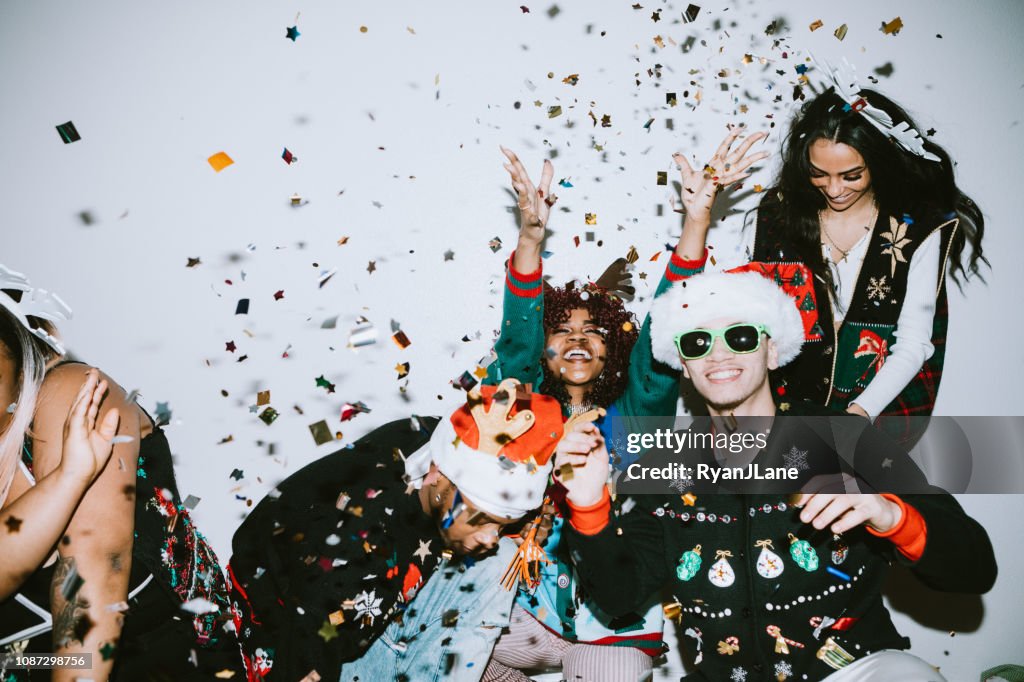 Generation Z Friends Christmas Photo Booth