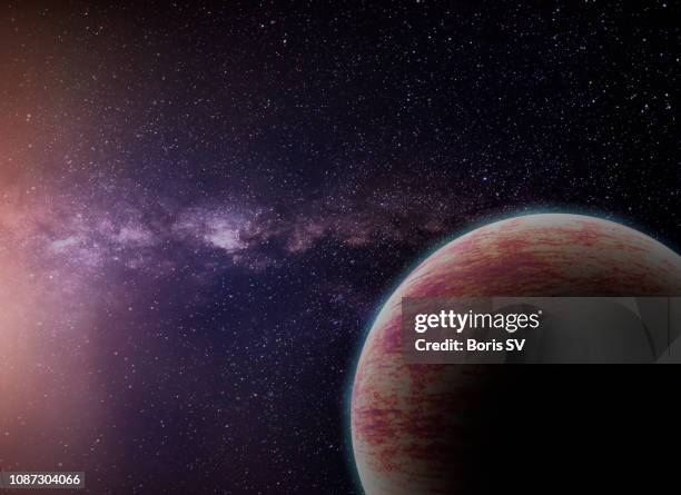 fantasy exoplanet - extrasolar planet - fotografias e filmes do acervo
