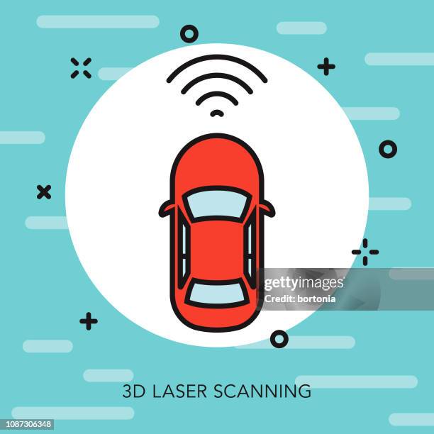ilustraciones, imágenes clip art, dibujos animados e iconos de stock de icono de vehículo autónomo - autonomous vehicle lidar