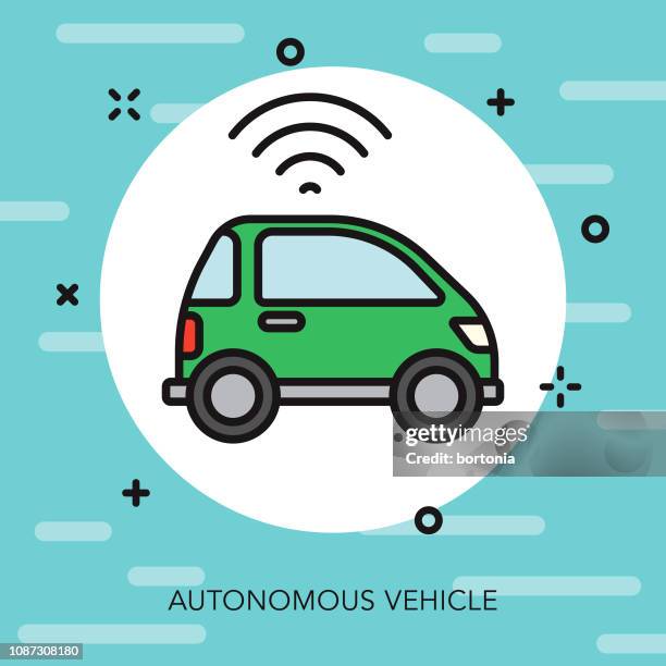 autonomous vehicle icon - laser scan stock illustrations