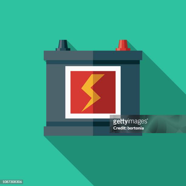electric vehicle battery icon - car battery stock illustrations