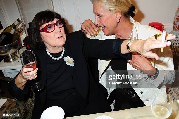 Photographer June Newton and a guest attend the Hediard Monaco Launch Cocktail at Hediard Store Metropole Center on May 11, 2010 in Monte Carlo,...