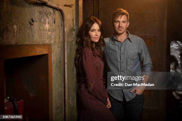 Actors Abigail Spencer and Matt Lanter are photographed for USA Today on November 6, 2018 in Santa Clarita, California. PUBLISHED IMAGE.