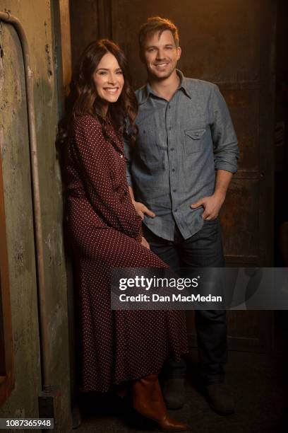 Actors Abigail Spencer and Matt Lanter are photographed for USA Today on November 6, 2018 in Santa Clarita, California. PUBLISHED IMAGE.