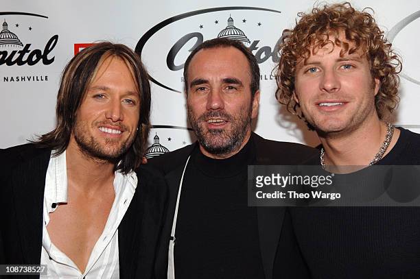 Keith Urban, David Munns and Dierks Bentley during The 39th Annual CMA Awards - Capital Records Post Party - Red Carpet and Inside at Nikki Beach in...